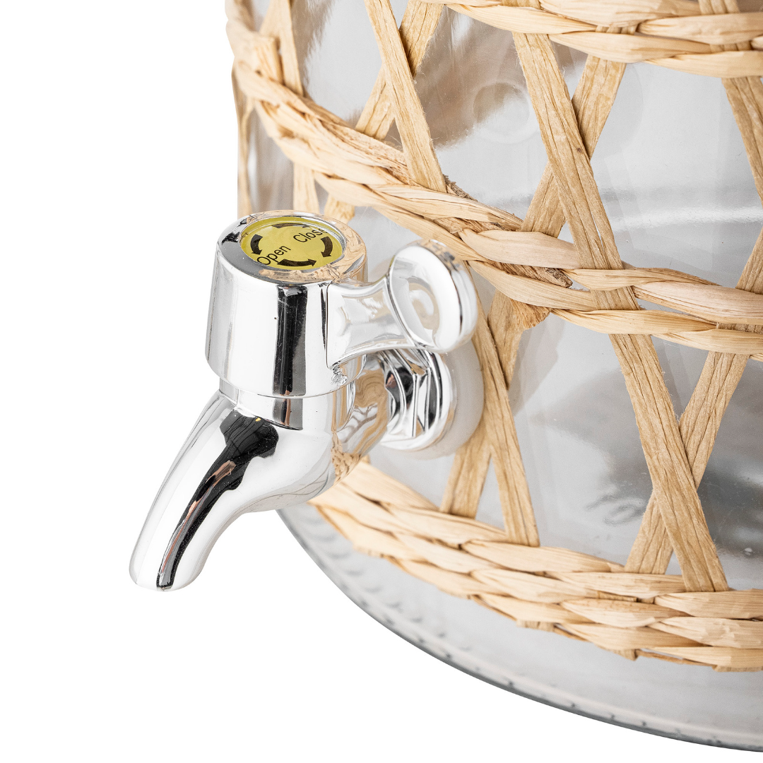 Køb Saftdispenser Manna med flet 5,5 liter | 439,00 | Fri fragt over 149 kr. | Hurtig levering | Dag til dag levering | Bloomingville | Klar kande, Vandkande, Saftkande, Kande til saft, kande til vand, Manna Krukke m/Hane, Natur, Glas