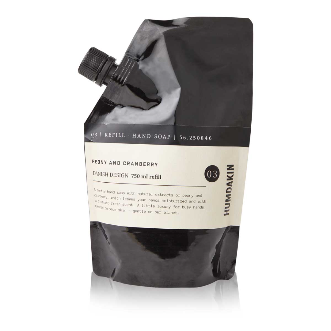 Køb Hånd sæbe / Hand soap REFIL | 299,95 | Fri fragt over 149 kr. | Hurtig levering | Dag til dag levering | Humdakin | Sæbe, Hånd, Hænder, Rene hænder, Håndvask, Vask hænder, Håndhygiejne, Korrekt håndvask, Sensitive sæbe, Fri for parabener, Fri for farvestoffer, Ingen æteriske olier, Ingen kemiske parfume, Ingen hormonforstyrrende- og kræftfremkaldende stoffer. Allergenvenlig parfume, Kun milde konserveringsmidler, Pumpeflaske, Flaske, Dispenser, Sæbepumpe, Sæbedispenser, Genbrug, Genfyld