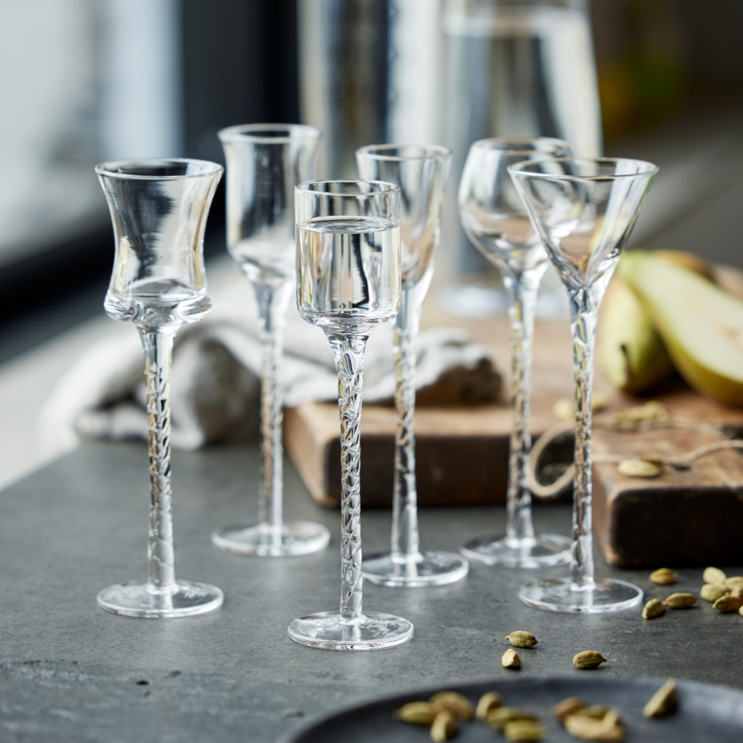 Køb Snapseglas Rom Klar - sæt af 6 stk | 319,00 | Dag til dag levering | Lyngby Glas | Snapseglas på stilk, Snapseglas på fod, 2,5 - 5 cl