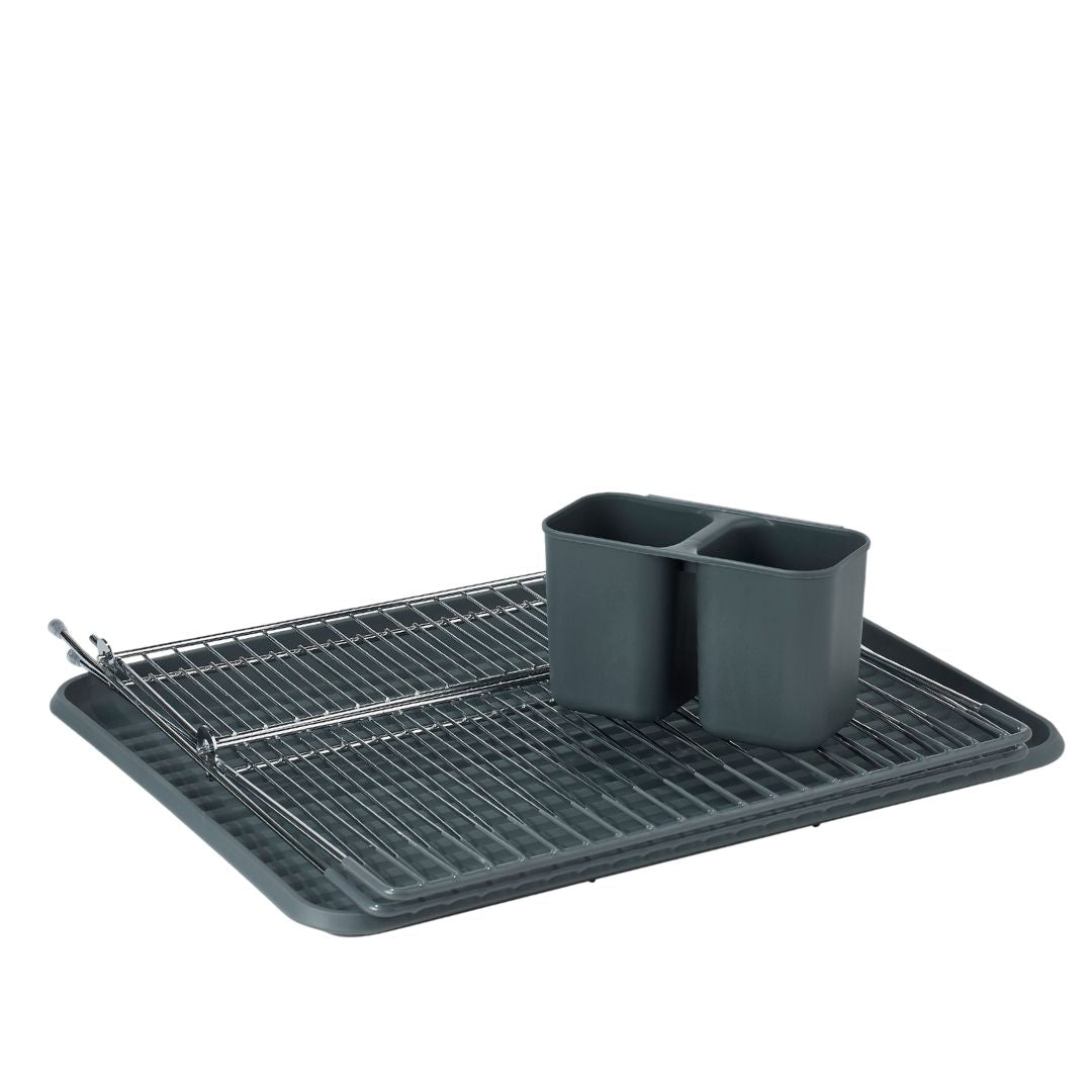 Køb Opvaskestativ med bakke og bestikholder Grå | 139,95 | Fri fragt over 149 kr. | Hurtig levering | Dag til dag levering | Opvask, Vask op i hånden, Borstativ til opvask, Metalstativ, Opvaskestativ med metal bakke, Bestikholder, Opvaskeholder, Tørrestativ