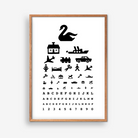 Køb Plakat Synstavle | fra 269,95 | Fri fragt over 149 kr. | Hurtig levering | Dag til dag levering | Empty Wall | Billede, Kunst, Retro, Læge plakat, Synstest