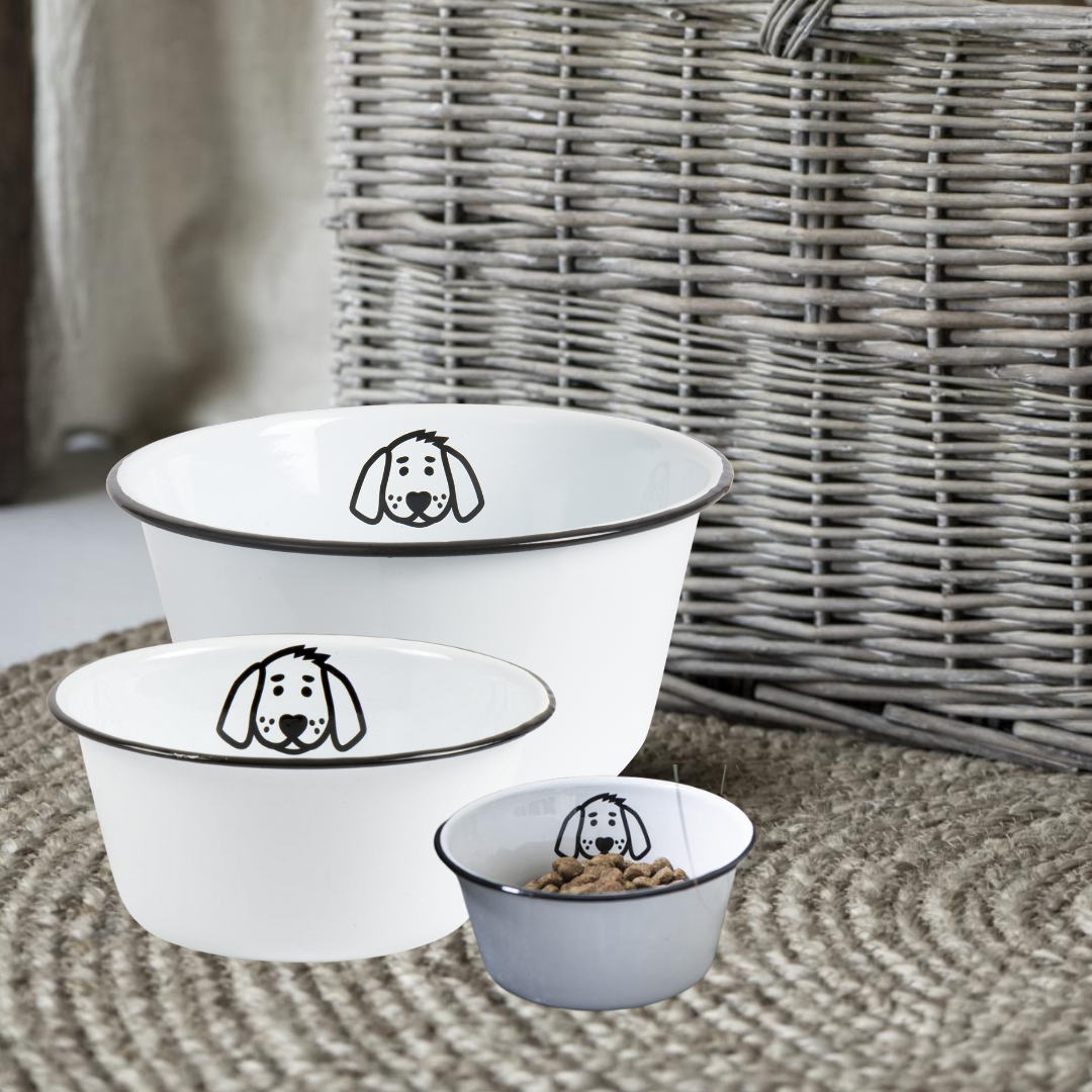 Køb Hundeskål emalje | fra 39,95 | Flere størrelser |Fri fragt over 149 kr. | Hurtig levering | Dag til dag levering | Ib Laursen | Køkkenskål, Dyreskål, Skål til dyr, Hundemad, Hundefoder