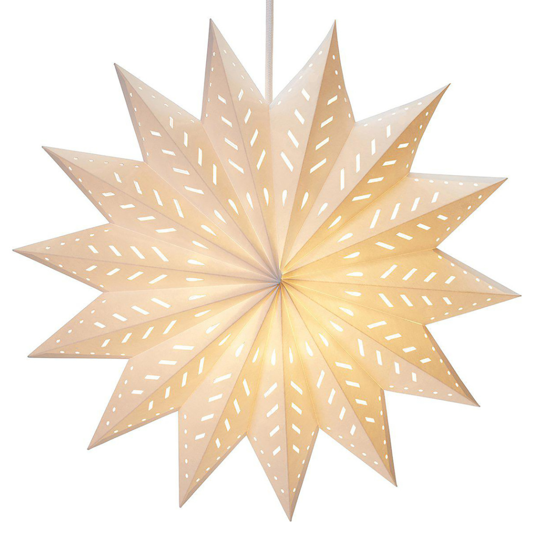 Køb Stjerne Alfa Hvid | fra 189,95 | Fri fragt over 149 kr. | Hurtig levering | Dag til dag levering | PR Home | Adventsstjerne, Stjerne, Julestjerne, Topstjerne, Belysning, Indendørsbelysning, Pendel, Jul, Julepynt