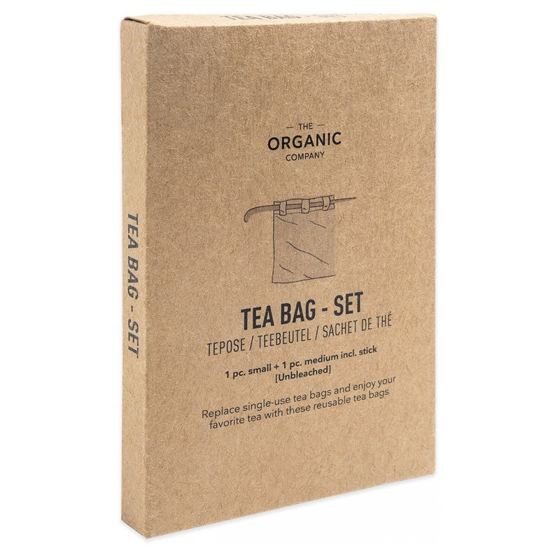 Køb Genanvendelig tepose Ubleget | fra 28,00 | The Organic Company, Filter, tesi, si, genanvendelige tefilter, Indsats, Te-filter, Te-si