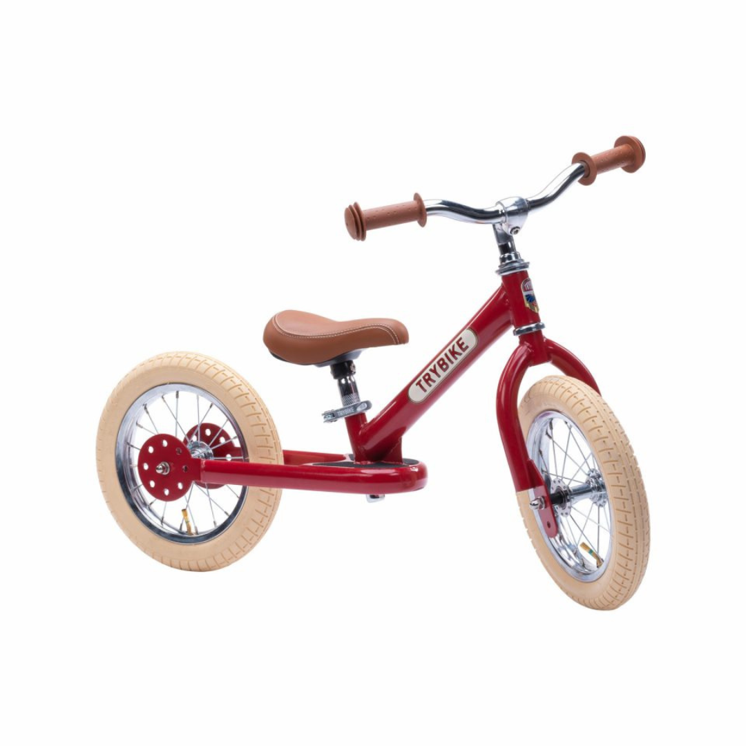 Køb Balancecykel to hjul Vintage Rød | Fri fragt over 149 kr. | Hurtig levering | Dag til dag levering | Trybike | Løbecykel, Begyndercykel, Børnecykel, Cykel uden pedaler, Tohjulet løbecykel
