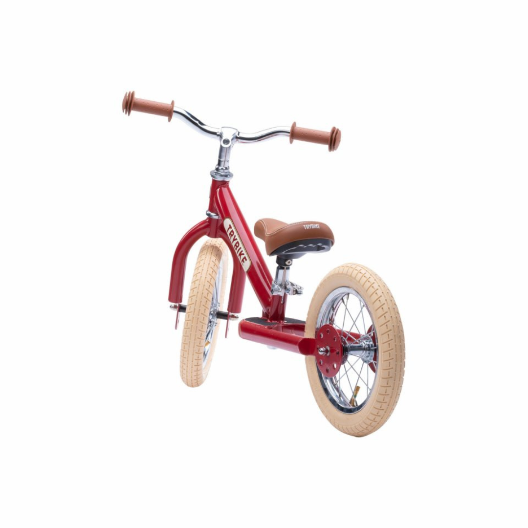 Køb Balancecykel to hjul Vintage Rød | Fri fragt over 149 kr. | Hurtig levering | Dag til dag levering | Trybike | Løbecykel, Begyndercykel, Børnecykel, Cykel uden pedaler, Tohjulet løbecykel