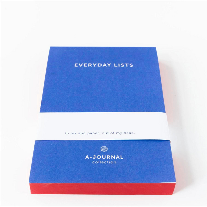 Køb Notepad 'Everyday Lists' | 79,95 | Fri fragt over 149 kr. | Hurtig levering | Dag til dag levering | A-Journal | Notesblok, Daglige lister, Rød, Blå, Praktisk notesblok, Beige, Blue