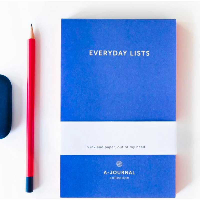 Køb Notepad 'Everyday Lists' | 79,95 | Fri fragt over 149 kr. | Hurtig levering | Dag til dag levering | A-Journal | Notesblok, Daglige lister, Rød, Blå, Praktisk notesblok, Beige, Blue