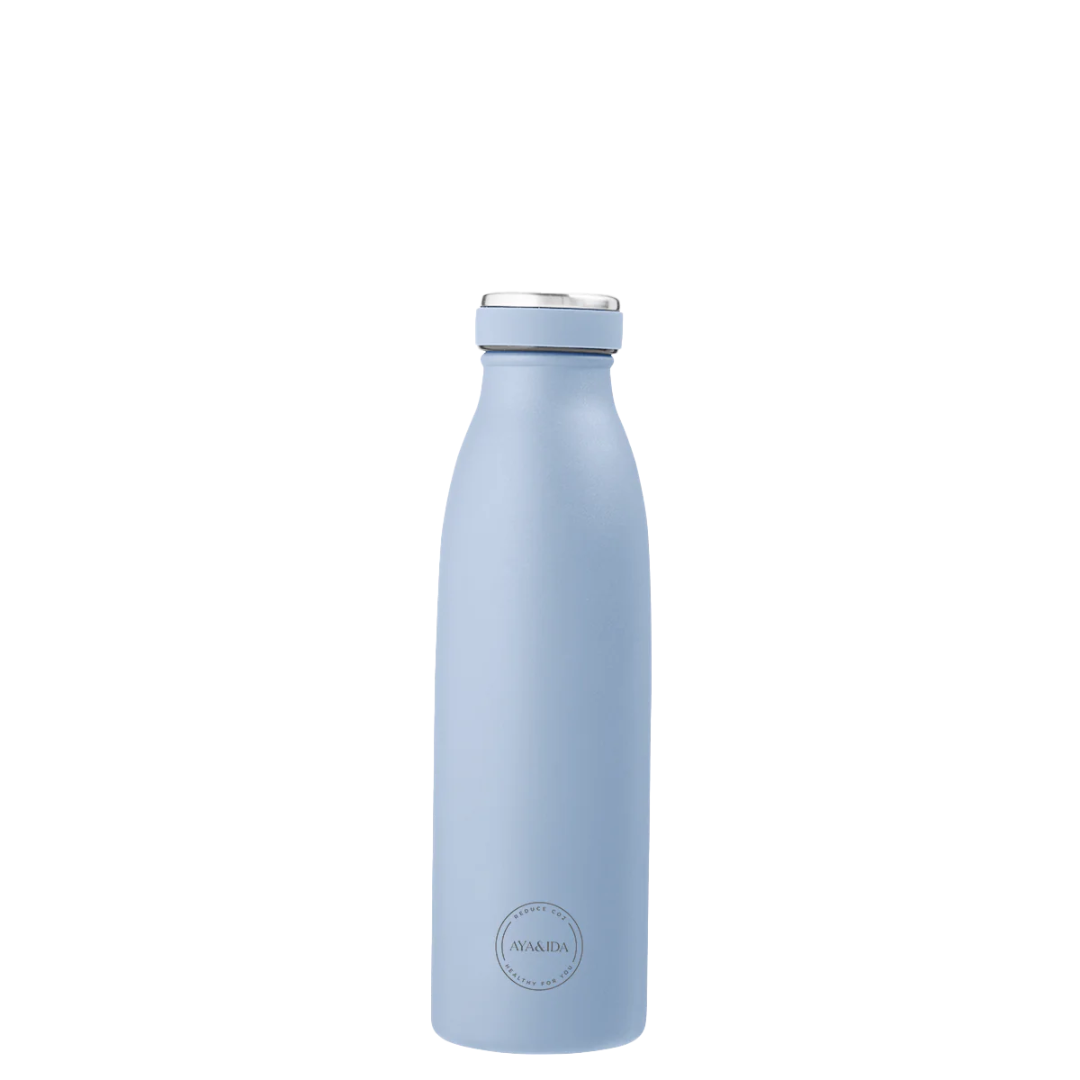 Køb Drikkeflaske 500 ml | 219,95 | Fri fragt over 149 kr. | Hurtig levering | Dag til dag levering | AYA&IDA | Drikkedunk, Holdbar, fødevaregodkendt rustfrit stål 18/8, kold 24 timer, varm 12 timer, Flaske, Termo, Kaffe, Te, Kande, Madopbevaring, Kande, To go, Flaske med termo, Bæredygtig, rustfrit stål, Kold, Varm, Termokande