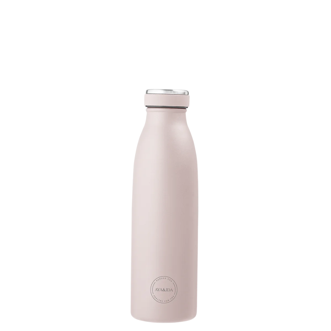 Køb Drikkeflaske 500 ml | 219,95 | Fri fragt over 149 kr. | Hurtig levering | Dag til dag levering | AYA&IDA | Drikkedunk, Holdbar, fødevaregodkendt rustfrit stål 18/8, kold 24 timer, varm 12 timer, Flaske, Termo, Kaffe, Te, Kande, Madopbevaring, Kande, To go, Flaske med termo, Bæredygtig, rustfrit stål, Kold, Varm, Termokande