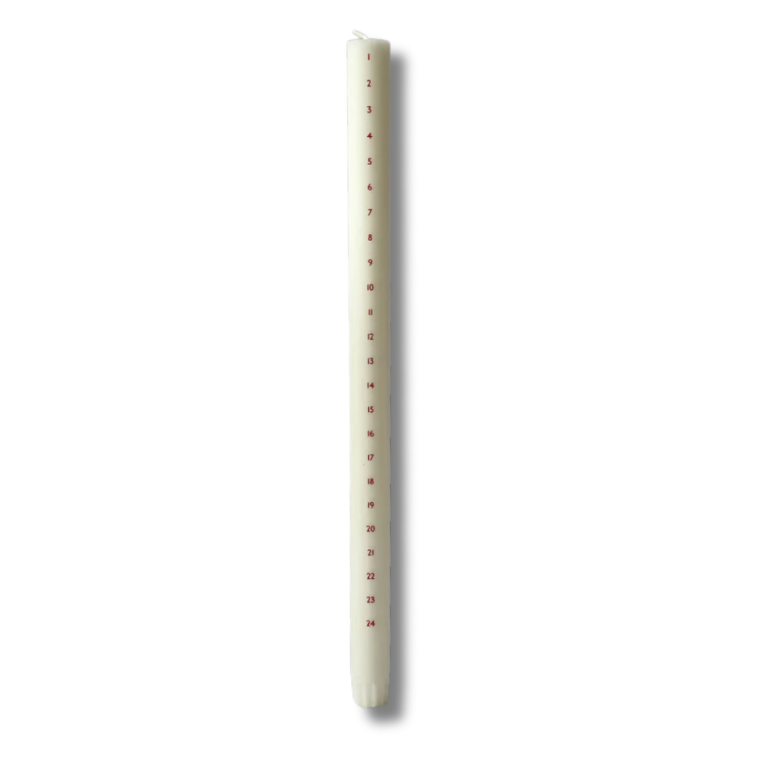 Kalenderlys | 85,00 | Fri fragt over 249 kr. | Hurtig levering | Dag til dag levering | Åbenlys | Lys, Jul, Julelys, Julekalender, Nedtælling, Nedtælling til jul, Decemberlys, Juledekoration, Kertelys, Almindelig størrelse