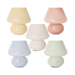 Smuk bordlampe fra Au Maison i stribet glas. Vælg mellem flere farver og størrelser. Lampen er mundblæst | Hurtig levering | Fri fragt over 149kr