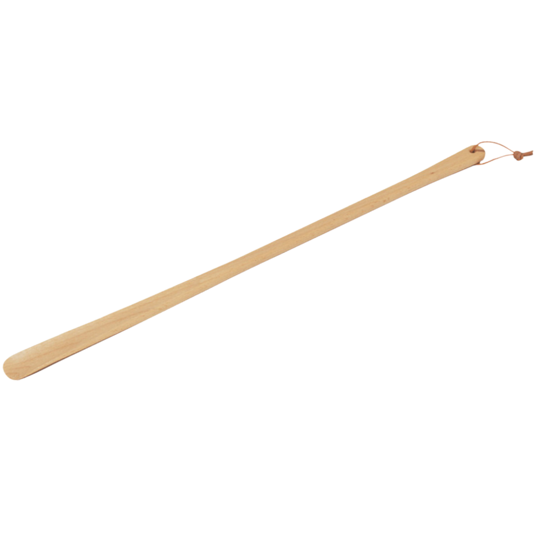 Køb Skohorn i træ med lædersnor | 49,95 | Flere størrelser | Fri fragt over 149 kr. | Hurtig levering | Dag til dag levering | Bürstenhaus Redecker | Sko, Olieret bøgetræ, Snor, lædersnor