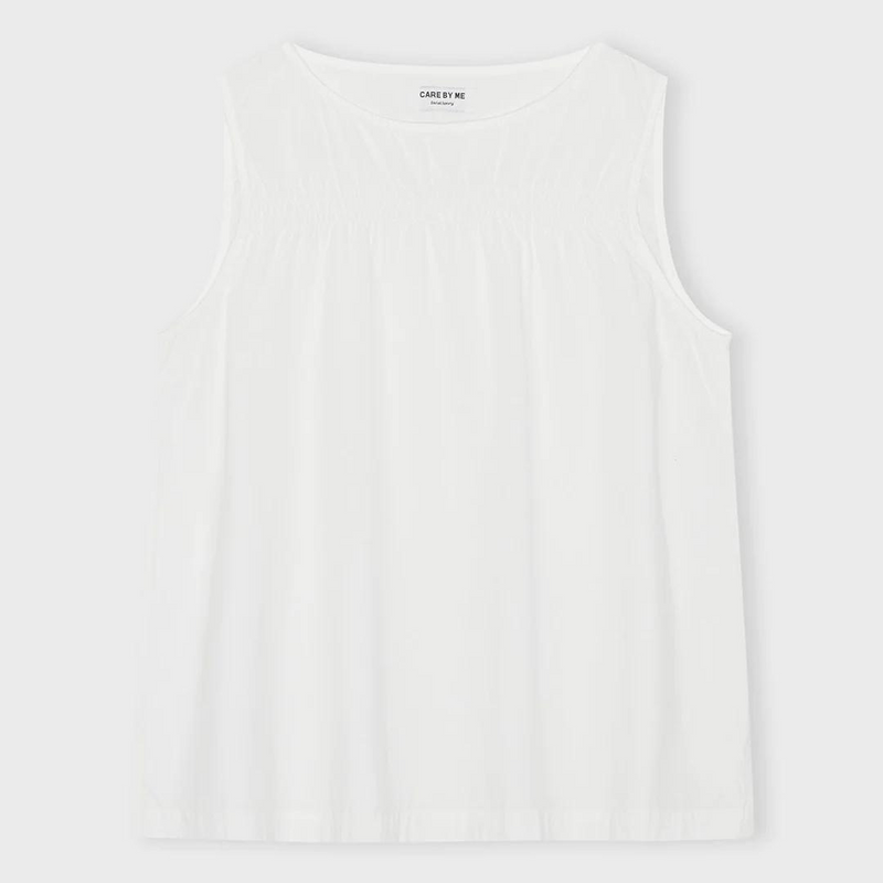 Køb Laura Bell Top | 500,00 | Findes i flere farver | Fri fragt over 149 kr. | Hurtig levering 3-5 dage | Dag til dag levering | CARE BY ME | tidløs, klassisk, casual, økologisk bomuld, langtidsholdbar, smock top, top, sommertop, løs top, bomuldstop, økologisk top