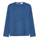 Romeo blusen en enkel bluse, med med lange ærmer. Blusen er i økologisk bomuld. Denim | Hurtig levering | Fri fragt fra 249kr