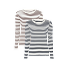 Køb Bluse med lange ærmer og rund hals Lucca Strib | Hurtig levering | fri fragt fra 249 kr. | Frau | 