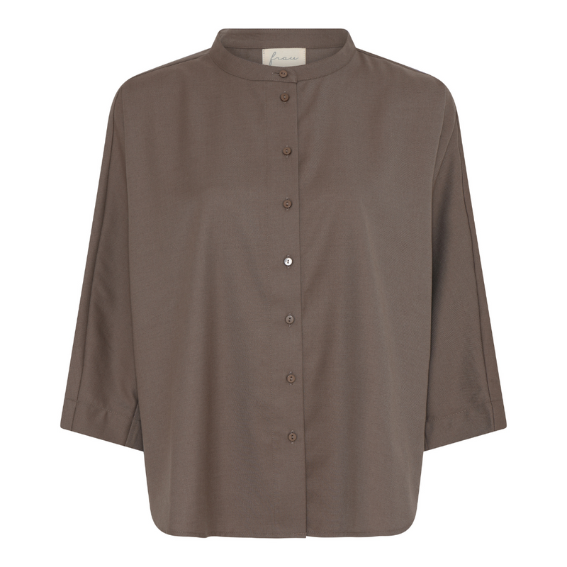 Seoul skjorte en klassisk skjorte, med med 3/4 ærmer. Skjorten er i uld blend | Hurtig levering | fri fragt fra 149kr