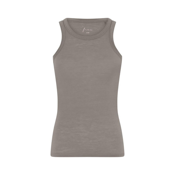 Køb Lucca cashmere tank top | 300,00 | Findes i flere farver | Fri fragt over 149 kr. | Hurtig levering 3-5 dage | Dag til dag levering | Frau | tidløs, klassisk, casual, langtidsholdbar, miljøbevidst, cashmere, elastan, modal, trøje, top uden ærmer, stram