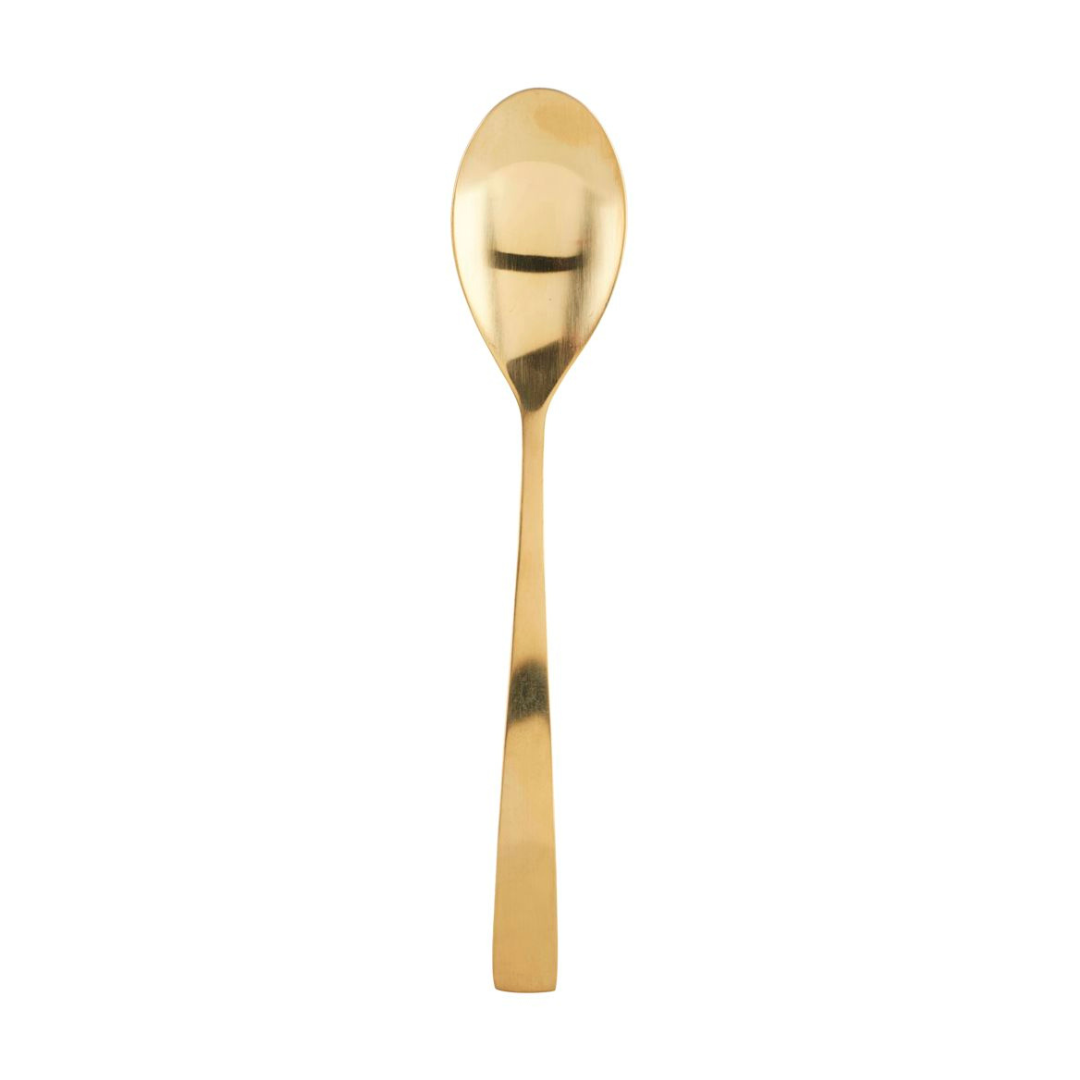 Køb Bestik Golden | fra 49,95 | Fri fragt over 149 kr. | Hurtig levering | Dag til dag levering | House Doctor, Society of Lifestyle | Gaffel, Kniv, Ske, Spiseske, Teske, Bestik, Borddækning, Servering, Bestiksæt, Guld, Messing, Gylden 