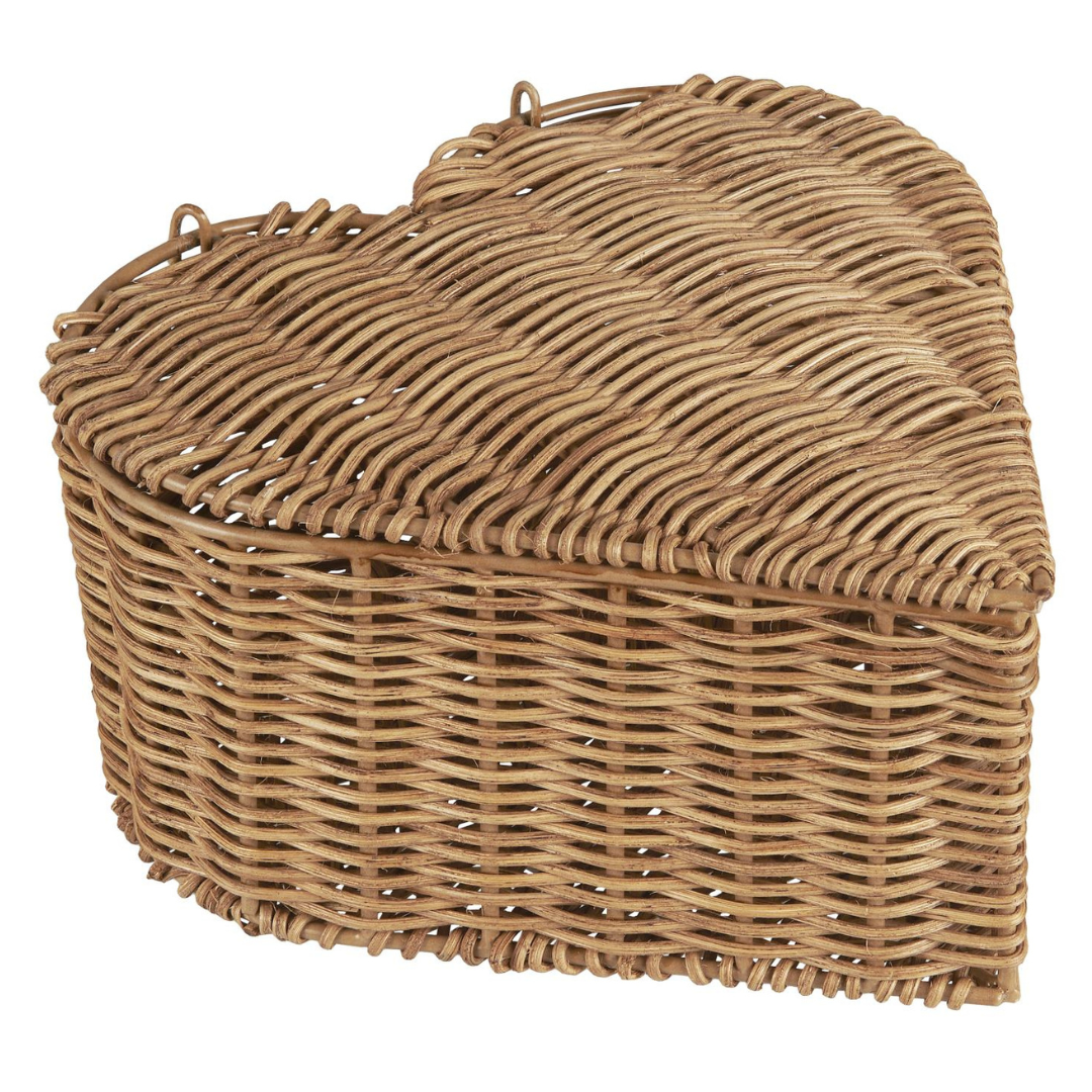 Køb Æske hjerte med 4 rum Cane | 399,00 | Fri fragt over 249 kr. | Hurtig levering | Dag til dag levering | Ib Laursen | Rattan, Hjerteæske, Advent