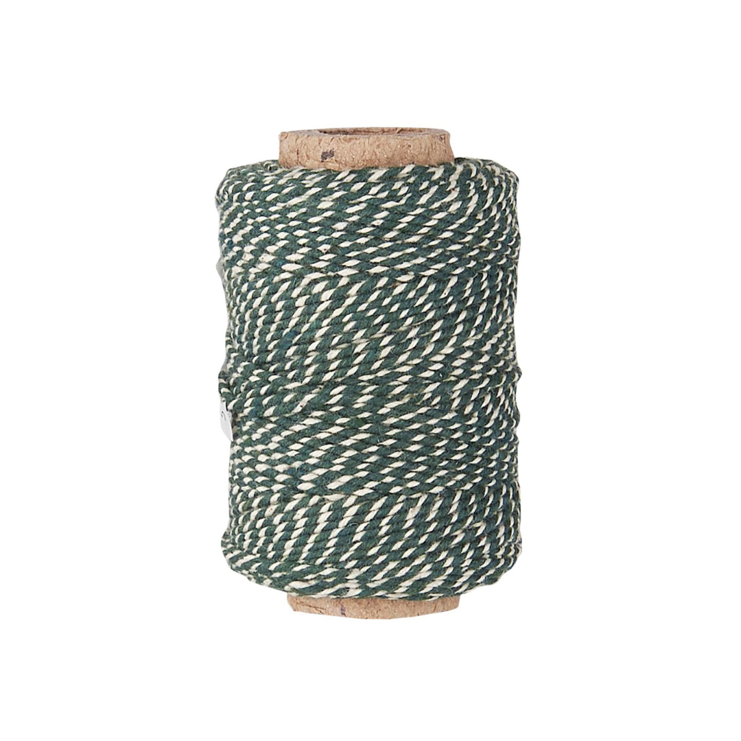 Køb Dokumentgarn 30 meter - Grøn/Hvid | 34,95 | Fri fragt over 249 kr. | Hurtig levering | Dag til dag levering | Ib Laursen | Indpakning, Gavebånd, Bånd, Gaveindpakning, Gave, Jul, Fødselsdag, Garn i bomuld