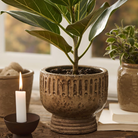 Køb Skjuler pokalformet Sif | 149,95 | Fri fragt over 249 kr. | Hurtig levering | Dag til dag levering | Ib Laursen |  Potteplante, Potte, Keramik, Brun, Urtepotte, Urtepotteskjuler