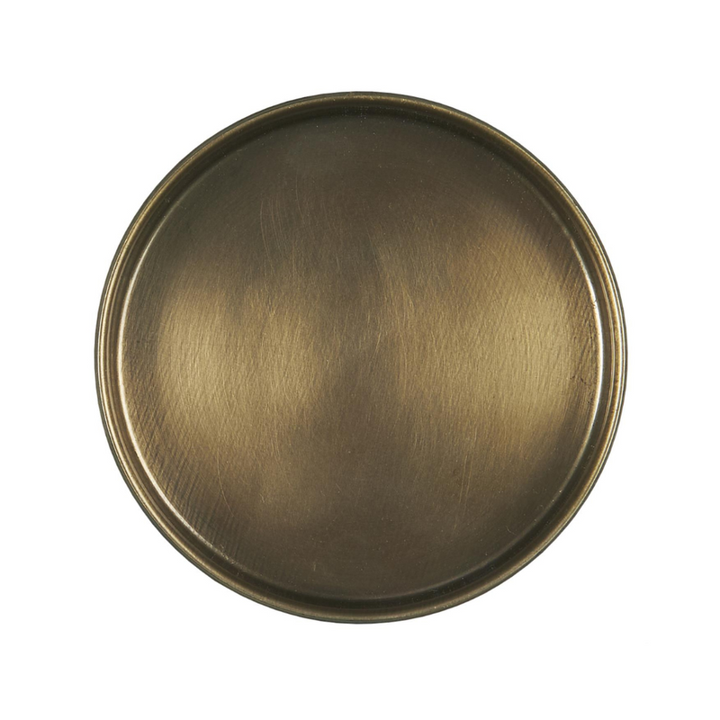 UDSALG Lysbakke med kant antique messing - 19 cm