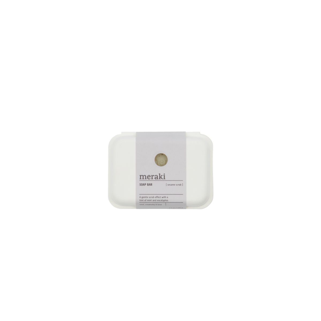 Køb Sæbebar Sesam Scrub | 69,95 | Fri fragt over 149 kr. | Hurtig levering | Dag til dag levering | Meraki, Society of Lifestyle | Velvære, Spa, Sæbe, Hjemme Spa, Håndsæbe, Kropssæbe, Bodywash