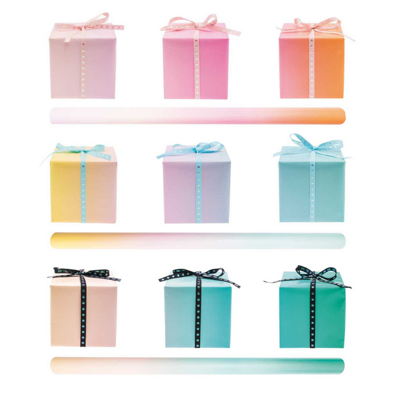 Køb Gavepapir gradient | 35,00 | Fri fragt over 149 kr. | Hurtig levering | Dag til dag levering | Rico Design | Gavepapir, Indpakningspapir, Gradient, Farverigt indpakningspapir, Farverigt gavepapir, Farvergradienter, Farvegradient, Indpakning, Gaveindpakning, Gave, Jul