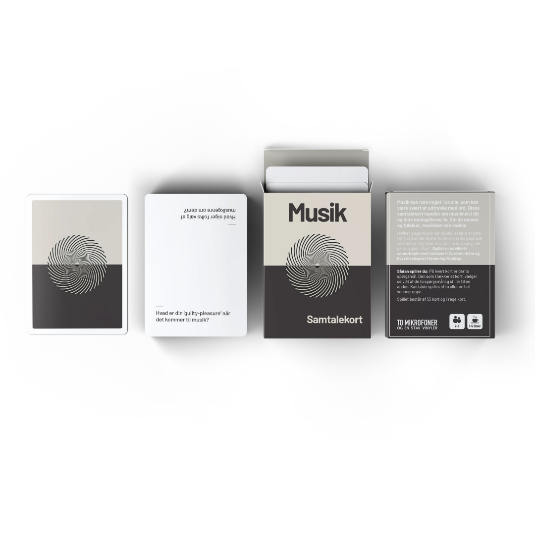 Køb Musik - Samtalekort | 99,95 | Fri fragt over 149 kr. | Hurtig levering | Dag til dag levering | SNAK | Spil, Spillekort, Leg, Spørgsmål, Hvad vil du vide? Snakspil, Samtalespil til enhver tid - for enhver smag, Samtalekort til de gode snakke, For par, I fællesskaber, Festligelejligheder, Netværksgrupper, Sjove samtalespil for venner og familie, Hygge og nærvær på spil
