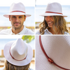 Køb Hat med læder strop | 499,00 | Findes i flere farver | Fri fragt over 149 kr. | Hurtig levering | Dag til dag levering | Travaux en cours | Tidløs, Unisex, Sommerhat, Strandhat, Solhat, Ultralet, Tekstureret papir