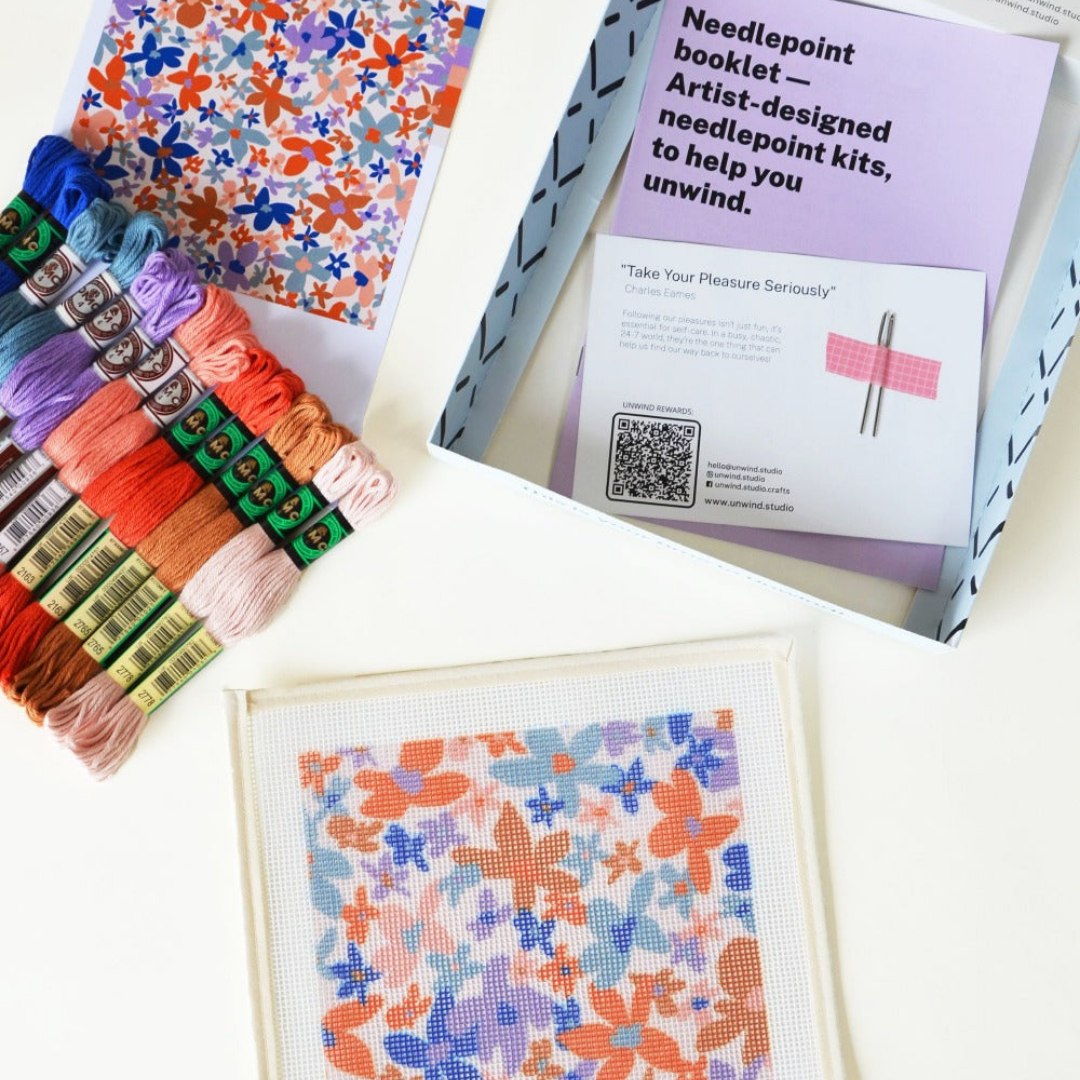 Køb Broderi kit Brilleetui Laura Flor | 399,00 | Fri fragt over 149 kr. | Hurtig levering | Dag til dag levering | UndwindStudio | DIY, Brodering, Broderiteknik, Vægophæng, Garn, Garnophæng, Garnprojekt 