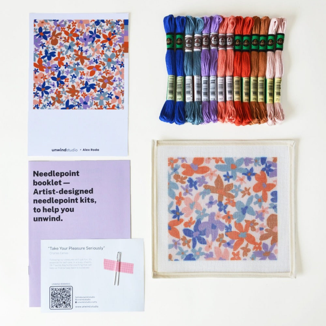 Køb Broderi kit Brilleetui Laura Flor | 399,00 | Fri fragt over 149 kr. | Hurtig levering | Dag til dag levering | UndwindStudio | DIY, Brodering, Broderiteknik, Vægophæng, Garn, Garnophæng, Garnprojekt 