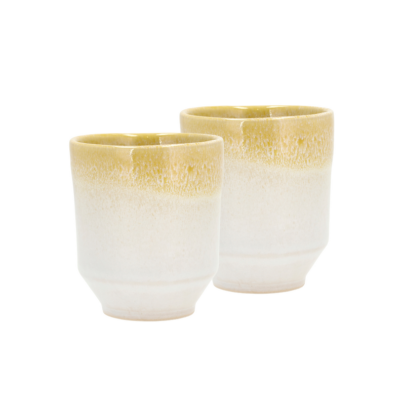 Køb Krus Styles uden hank - sæt af 2 stk | 279,95 | Fri fragt over 149 kr. | Hurtig levering | Dag til dag levering | Villa Collection | Krus, Farverige krus, Håndlavet, Reaktiv glasur 