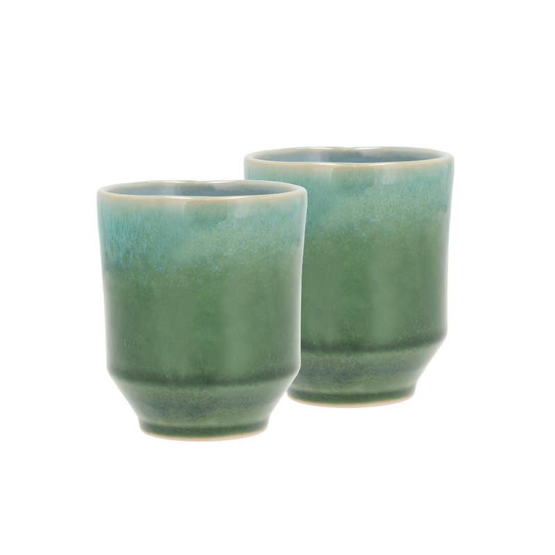 Køb Krus Styles uden hank - sæt af 2 stk | 279,95 | Fri fragt over 149 kr. | Hurtig levering | Dag til dag levering | Villa Collection | Krus, Farverige krus, Håndlavet, Reaktiv glasur 