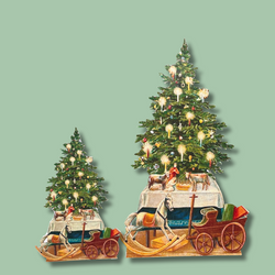 Køb Juletræ med guirlande Vintage - stående | fra 39,95 | Fri fragt over 149 kr. | Hurtig levering | Dag til dag levering | Vintage | Dekoration, Jul, Julepynt, Pynt, Borddækning, Juleophæng, Ophæng, Juletræspynt, Juletræsophæng