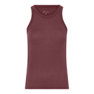 Mørkerød tanktop i modal og cashmere med rund hals og bryderryg