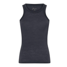 Mørkeblå tanktop i modal og cashmere med rund hals og bryderryg