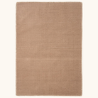 Brun bomuldsgulvløber 80x120 cm med tæt vævet tekstur og fine frynser langs kanterne