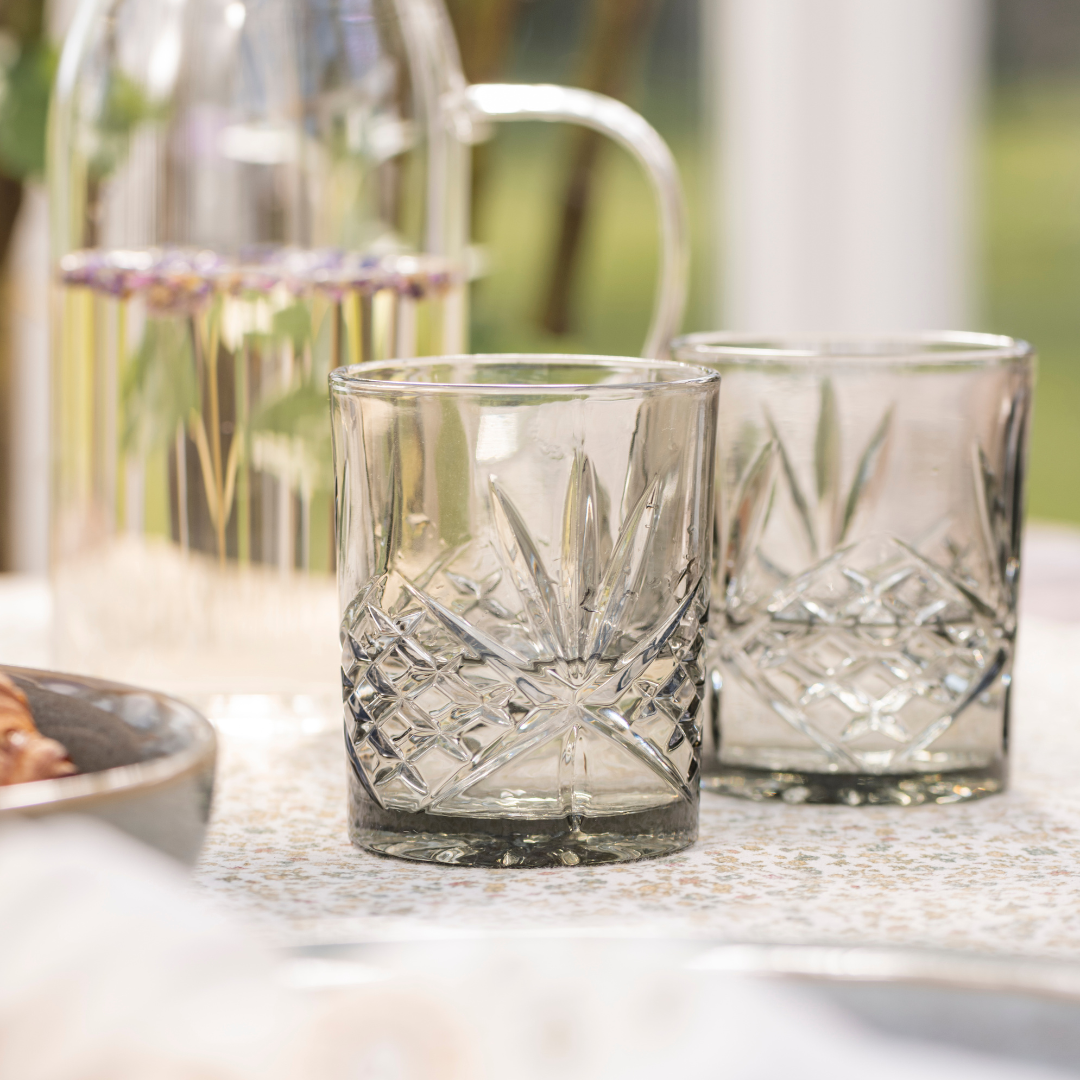 Køb Drikkeglas med mønster Londonl | 39,95 | Fri fragt over 149 kr. | Hurtig levering | Dag til dag levering | Ib Laursen | Glas, Cafeglas, Kaffeglas, Vandglas, Drikkeglas, Klassisk, Elegant, Facette slebet 