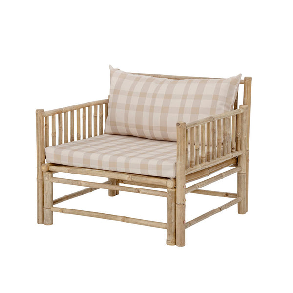 Køb Lounge Stol Korfu Natur Bambus | 2.399,00 | Fri fragt over 149 kr. | Hurtig levering | Dag til dag levering | Bloomingville | Have, Terrasse, Stol, Med hylde, Mondu, Sofa, Havemøbler, Have møbler, Loungeområde, Loungemøbler, Møbler, Udemøbler, Bænk, Udendørsmøbler