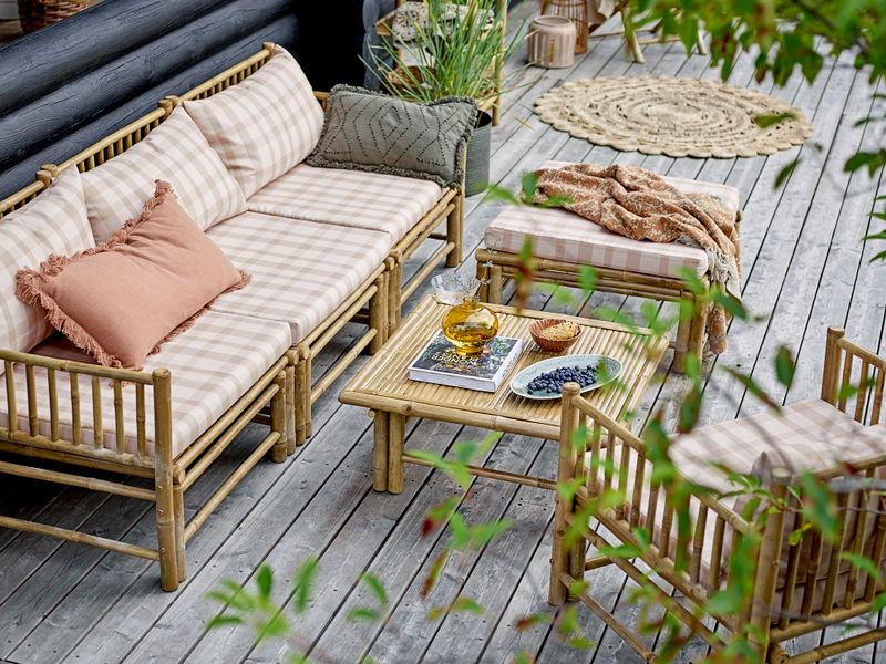 Køb Lounge Stol Korfu Natur Bambus | 2.399,00 | Fri fragt over 149 kr. | Hurtig levering | Dag til dag levering | Bloomingville | Have, Terrasse, Stol, Med hylde, Mondu, Sofa, Havemøbler, Have møbler, Loungeområde, Loungemøbler, Møbler, Udemøbler, Bænk, Udendørsmøbler