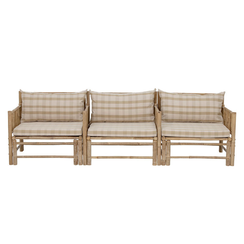 Køb Lounge Stol Korfu Natur Bambus | 2.399,00 | Fri fragt over 149 kr. | Hurtig levering | Dag til dag levering | Bloomingville | Have, Terrasse, Stol, Med hylde, Mondu, Sofa, Havemøbler, Have møbler, Loungeområde, Loungemøbler, Møbler, Udemøbler, Bænk, Udendørsmøbler