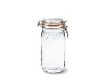 klassiske sylteglas henkogningsglas køkken opbevaring kaffe te mel sukker havregryn Le Parfait mad syltetøj marmelade hjemmelavet patentlåg plint