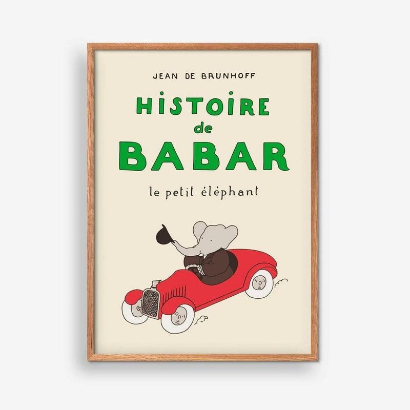 Køb Plakat Historie de Babar 30x40 cm | 249,95 |Fri fragt over 149 kr. | Hurtig levering | Dag til dag levering | Empty Wall | Billede, Kunst, Jean De Brunhoff