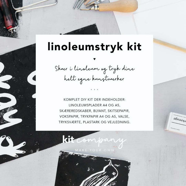 Køb Linoleumstryk kit | 439,00 | Fri fragt over 149 kr. | Hurtig levering | Dag til dag levering | Kit Company | DIY, Linoleumsplade, Tryk, Motiv