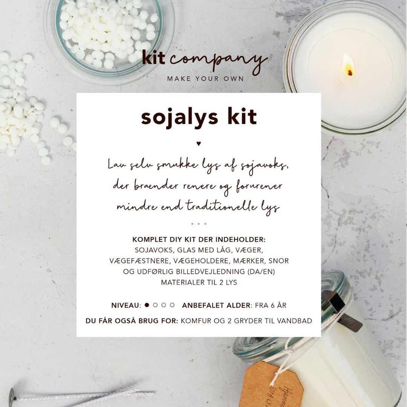 Køb Sojalys kit | 239,95 | Fri fragt over 149 kr. | Hurtig levering | Dag til dag levering | Kit Company | DIY, Lys, Vokslys