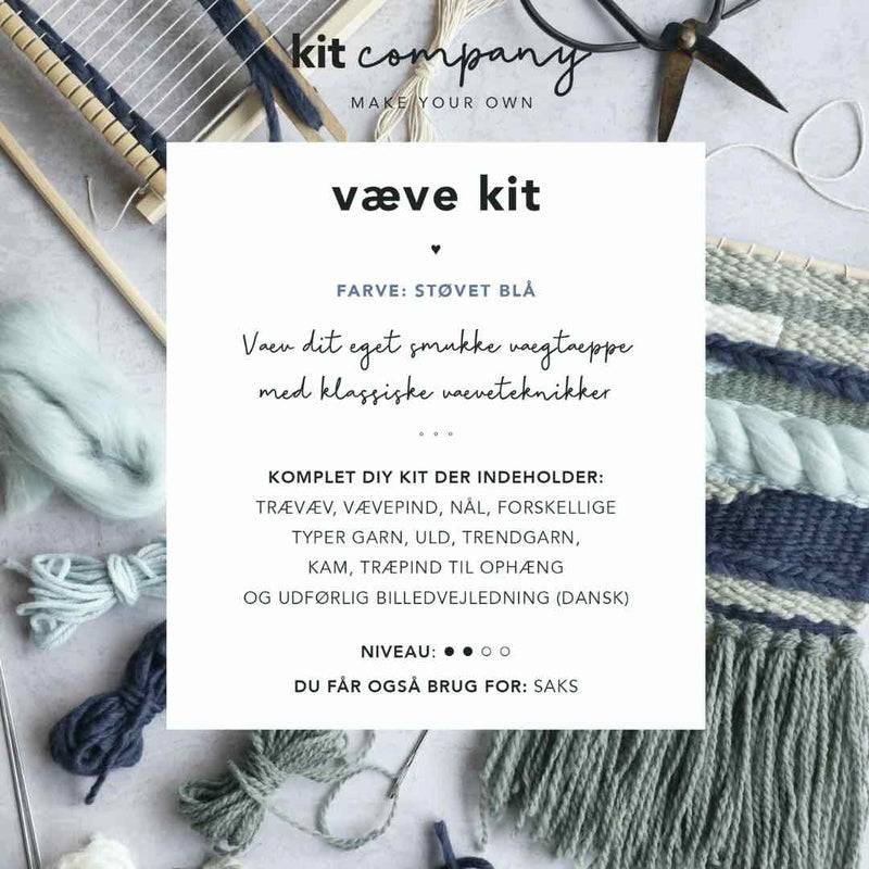 Køb Væve kit | 339,00 | Flere farver | Fri fragt over 149 kr. | Hurtig levering | Dag til dag levering | Kit Company | DIY, Vægophæng, Vævteknik, Garn, Vægtæppe