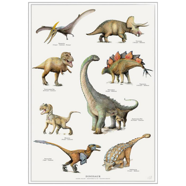 Køb Plakat Dinosaur | fra 39,95 |Fri fragt over 149 kr. | Hurtig levering | Dag til dag levering | Koustrup & Co | Billede, illustration, Kunst, Daniel Haase