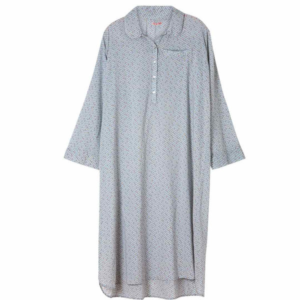 Køb Nattrøje / Kyoto Pastel Blue | 789,00 | Findes i flere farver | Blå, Natkjole, Nattøj, Skjorte, Skjortekjole, Trøje økologisk.